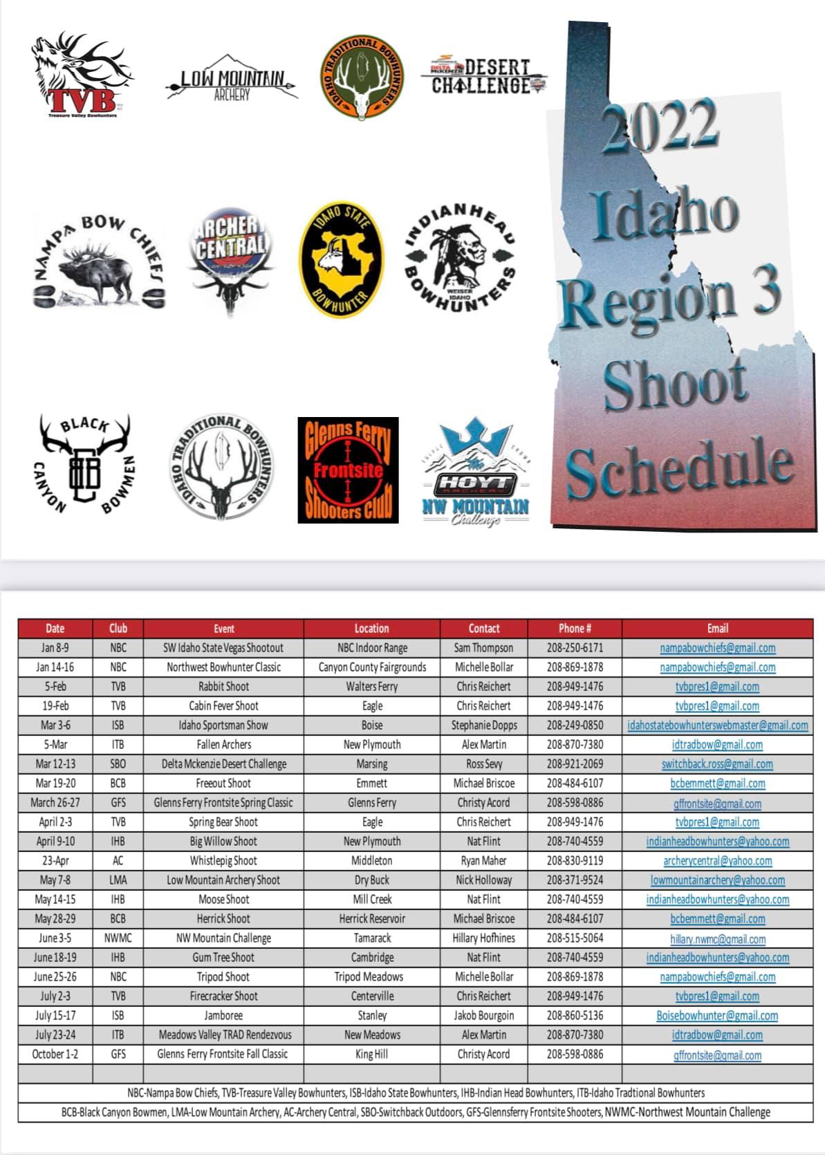 Archery Shoots Idaho State Bowhunters